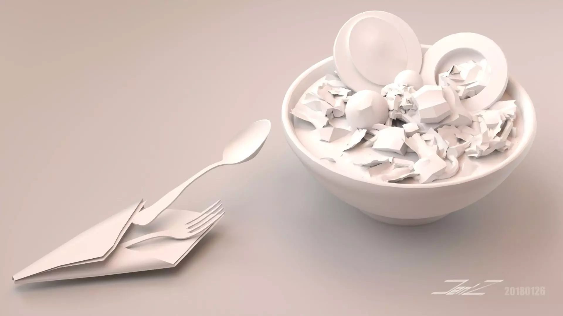 Bakso an Original Culinary from Indonesia Low-poly 3D model_0