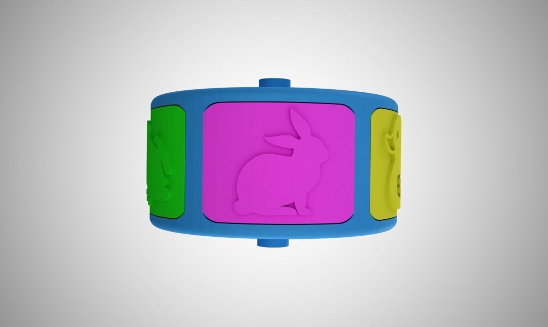 Animal Roller Stamp 3D print model_17