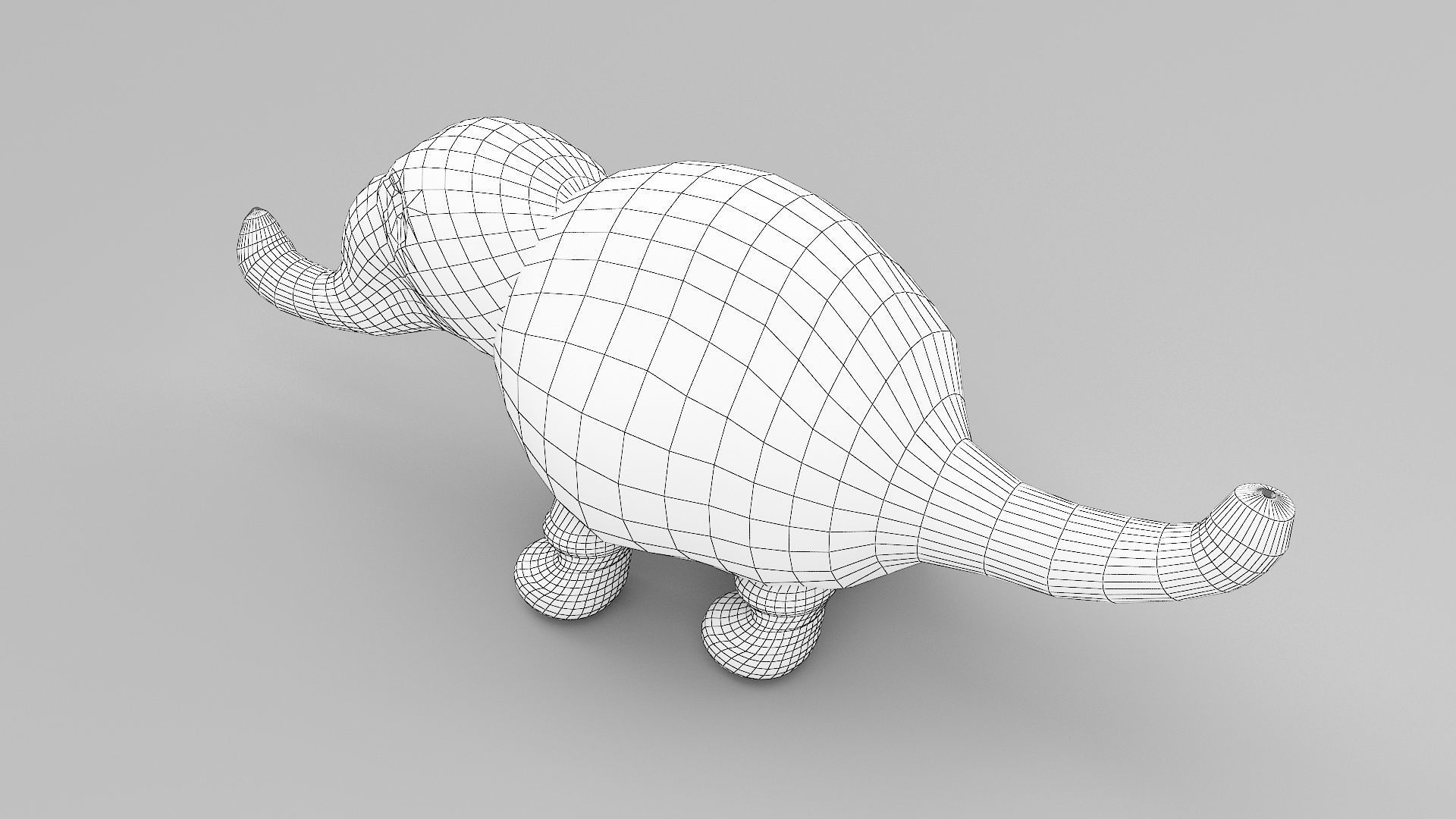Elephant Toy 3D model_5