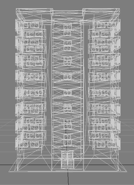 Family Building 2 Low-poly 3D model_1