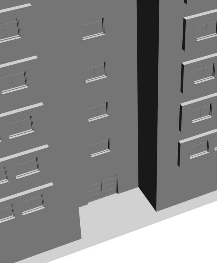 Family Building 2 Low-poly 3D model_3