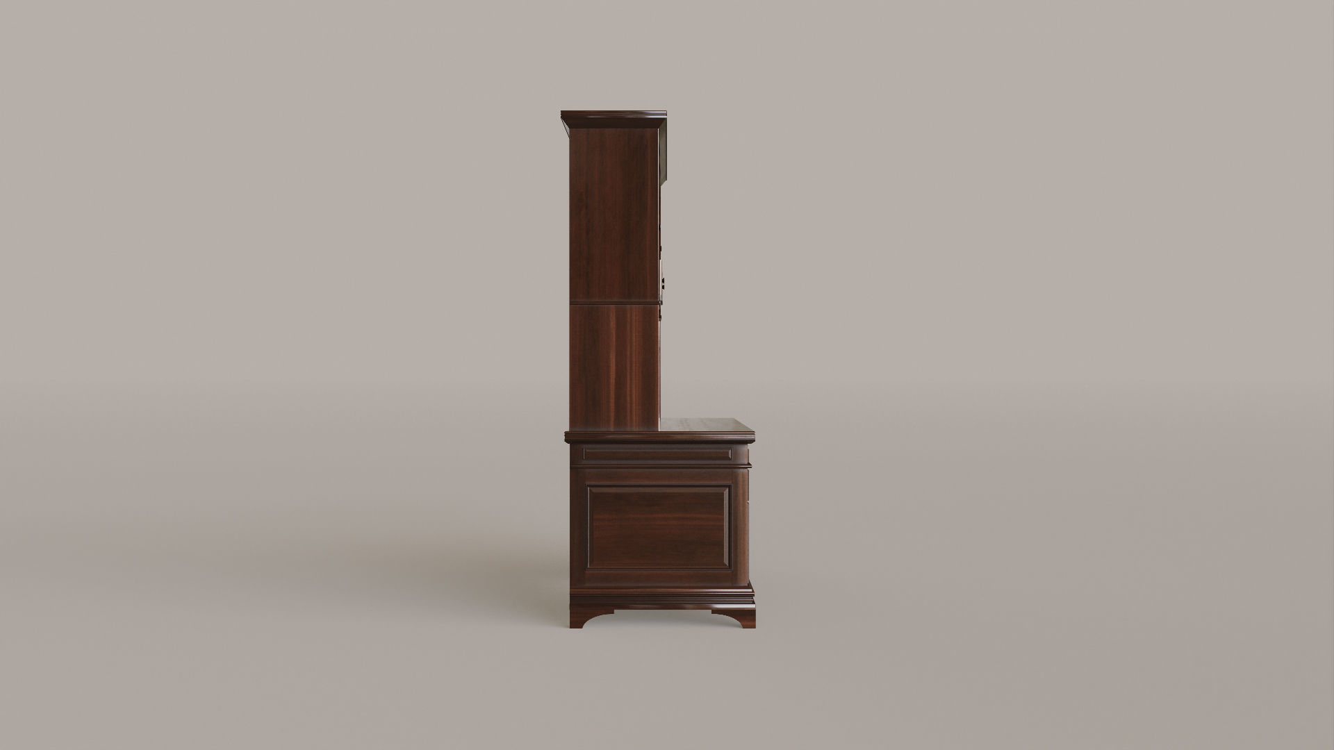 Classic Office Hutch Low-poly 3D model_4
