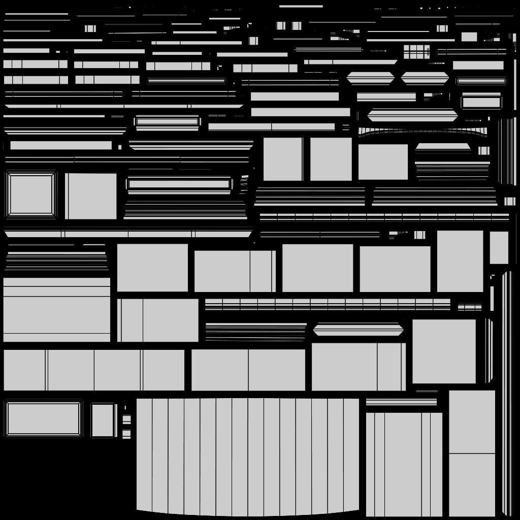Classic Office Hutch Low-poly 3D model_8