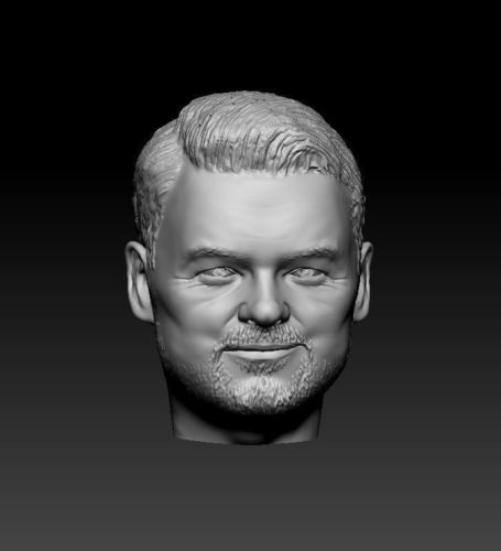Male head 17 3D print model