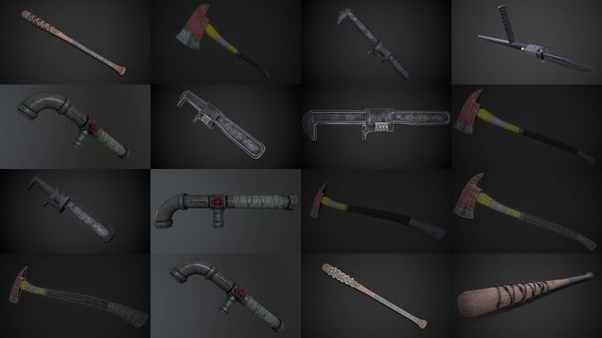 Makeshift Weaponry 3D Model Collection