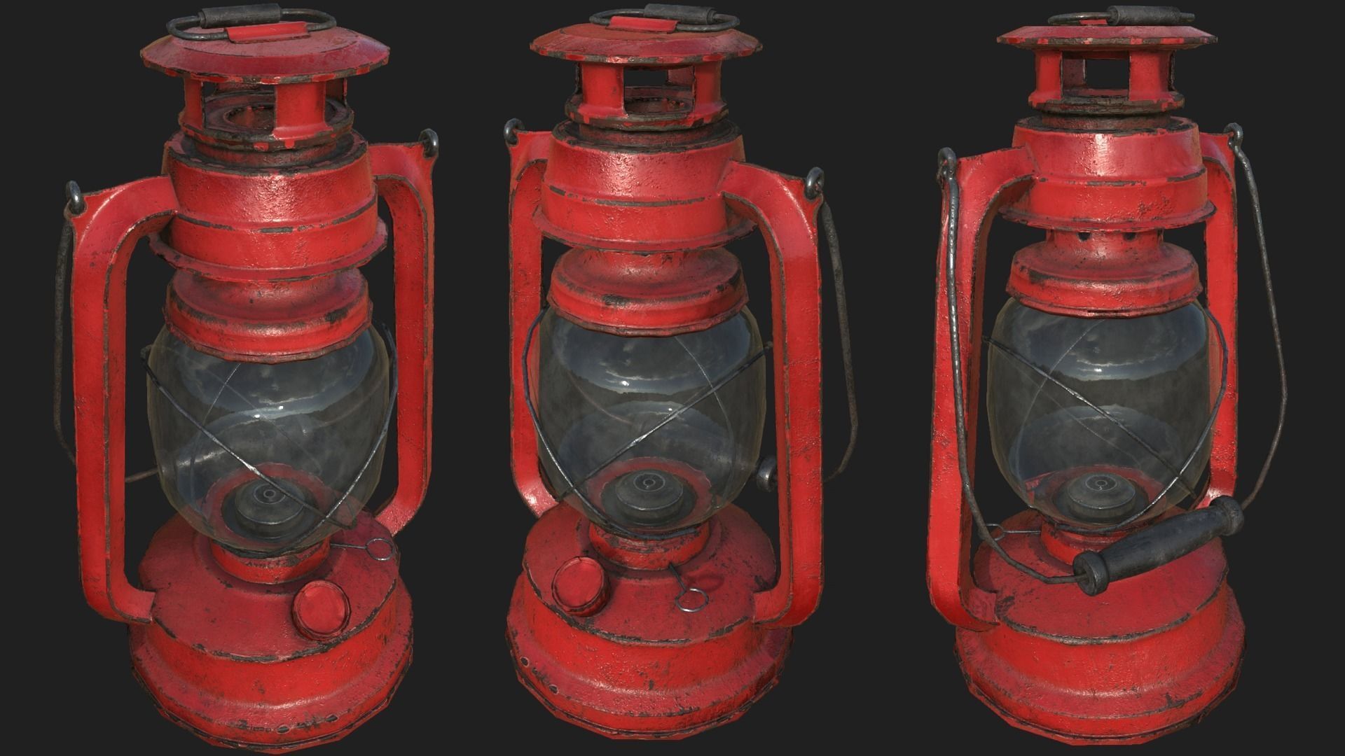 Oil Lanterns PBR Low-poly 3D model_3
