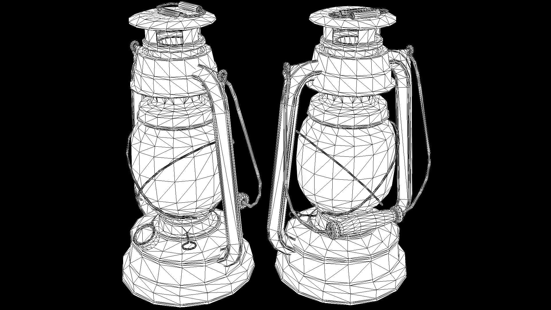 Oil Lanterns PBR Low-poly 3D model_4