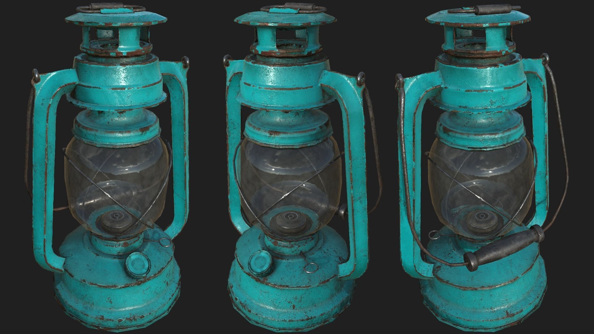 Oil Lanterns PBR Low-poly 3D model_2
