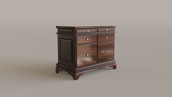 Classic Office Stand Low-poly 3D model