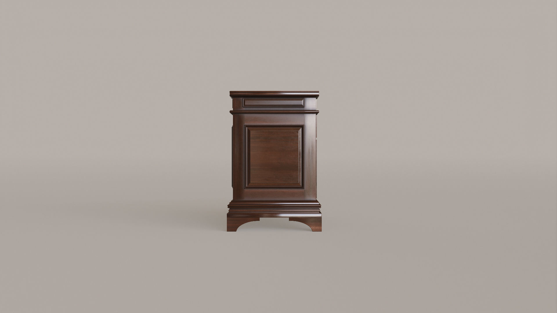 Classic Office Stand Low-poly 3D model_4