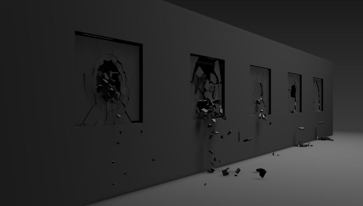 Breaking  glasses and Plates 3D model_9