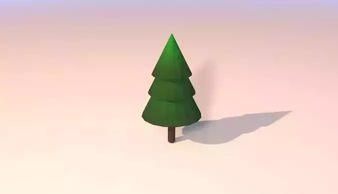 Low poly tree pine