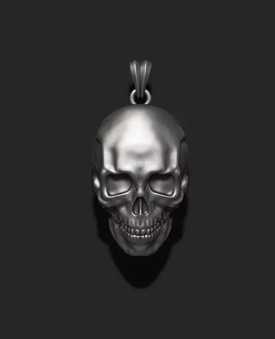 skull pendant 3D print model_0