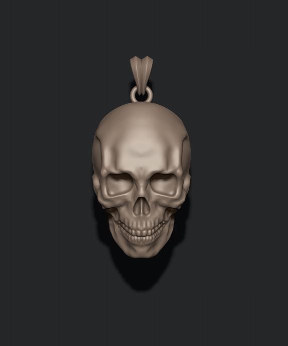 skull pendant 3D print model_5