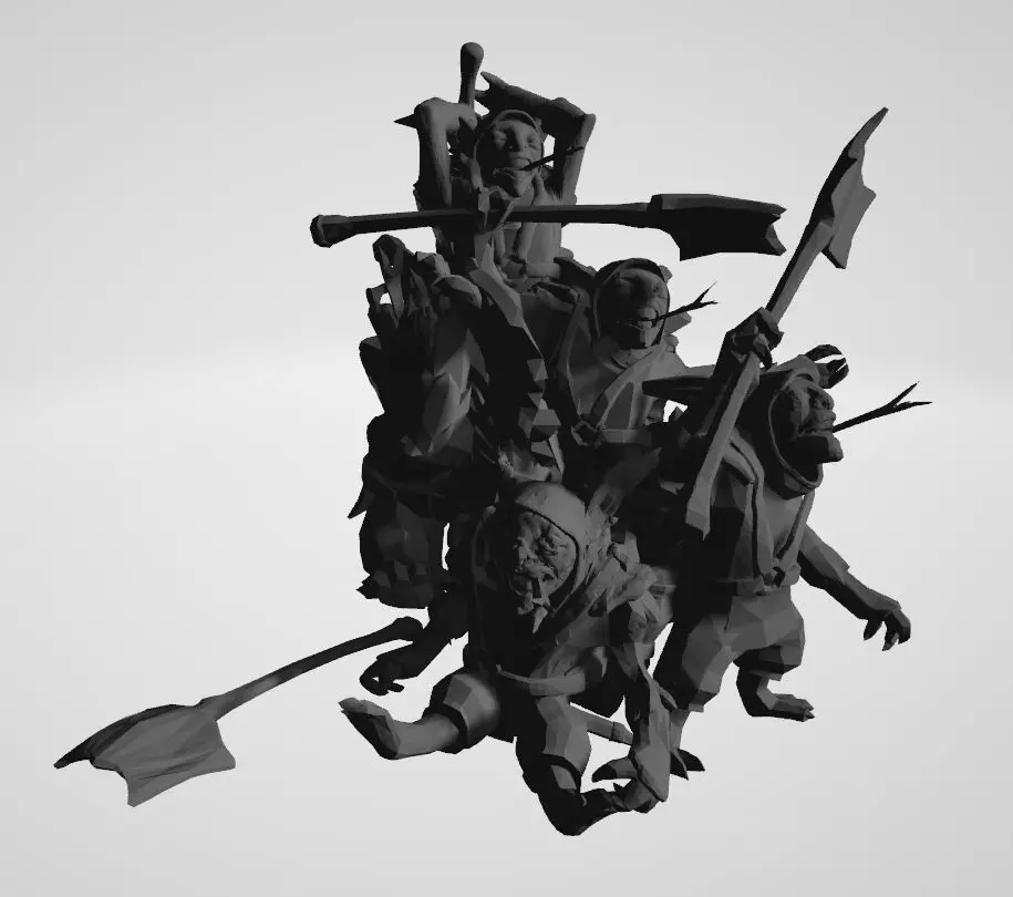 Dota 2 Meepo 5 differnt figure 3D print model
