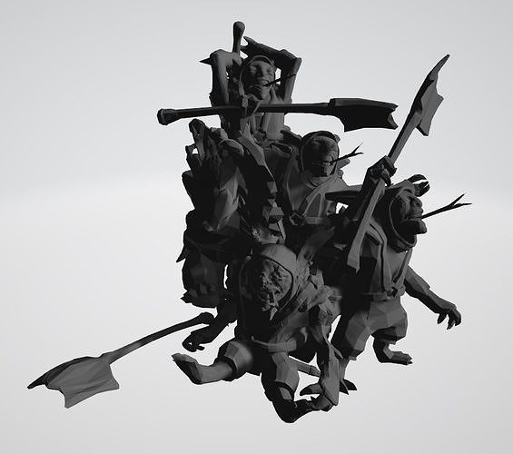 Dota 2 Meepo 5 differnt figure 3D print model