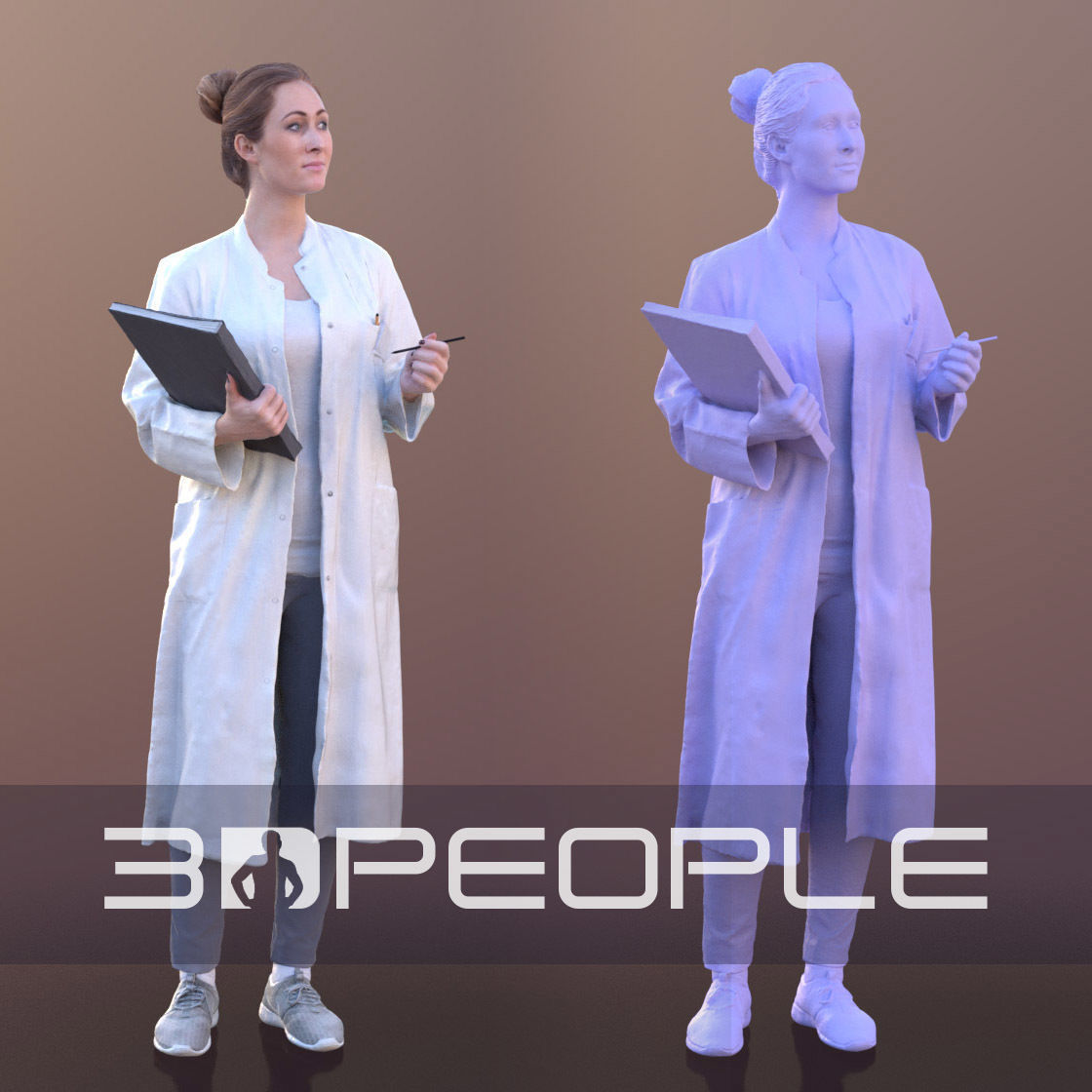 Rocio 10310 - Working Scientist Low-poly 3D model_1