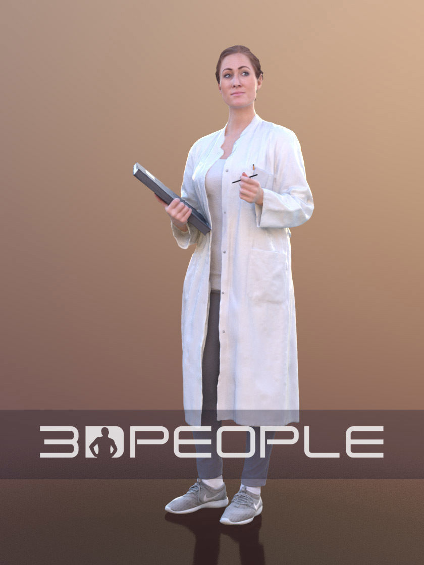 Rocio 10310 - Working Scientist Low-poly 3D model_2