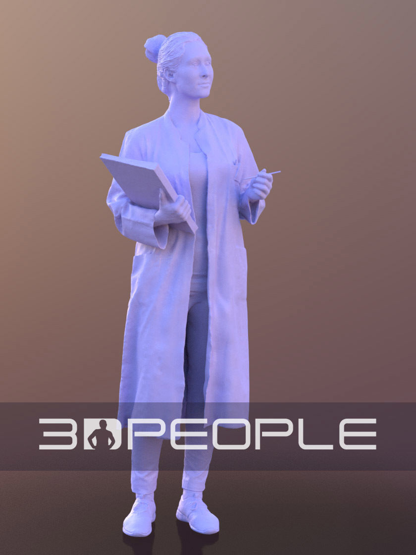 Rocio 10310 - Working Scientist Low-poly 3D model_5