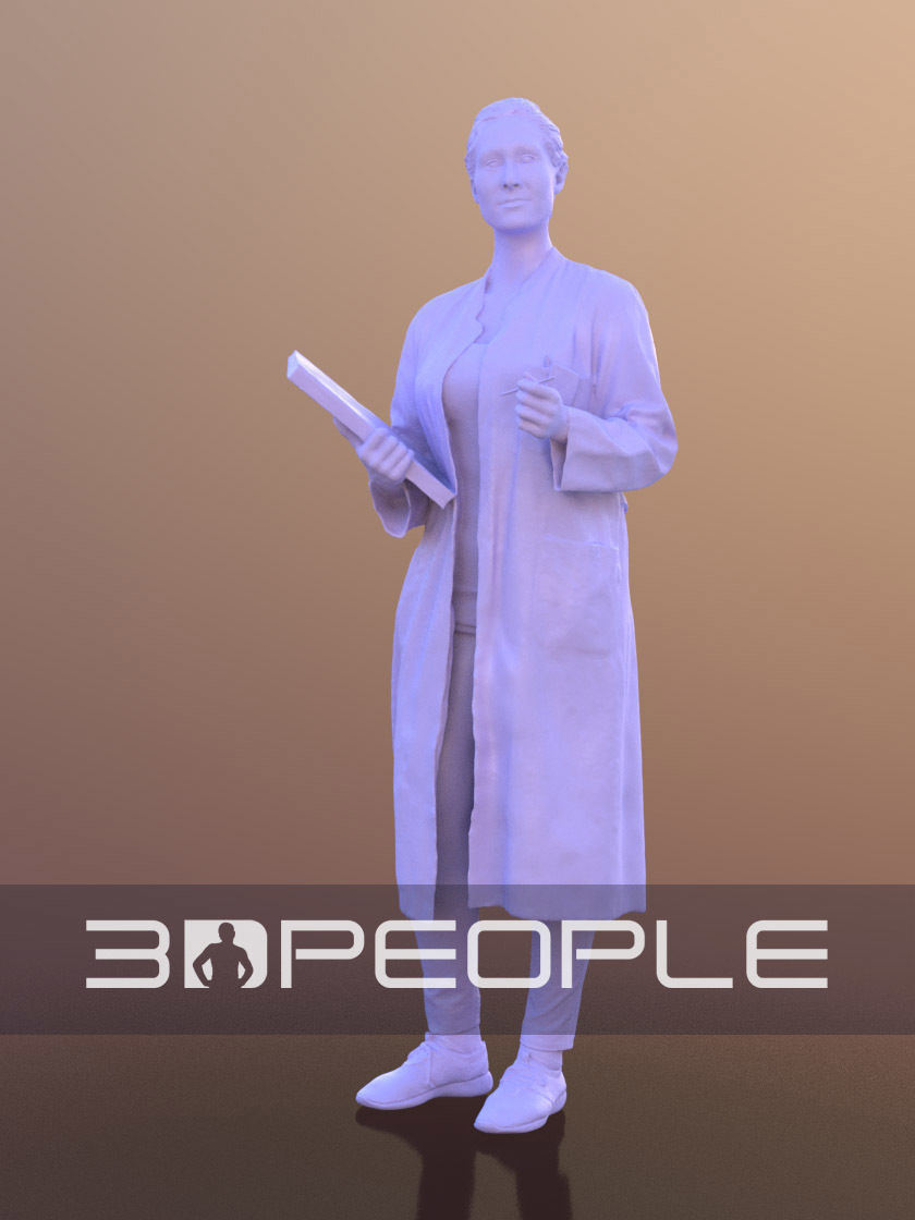 Rocio 10310 - Working Scientist Low-poly 3D model_4