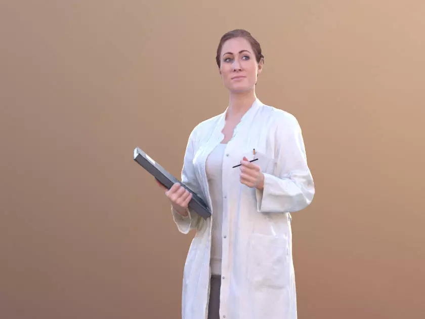Rocio 10310 - Working Scientist Low-poly 3D model_0