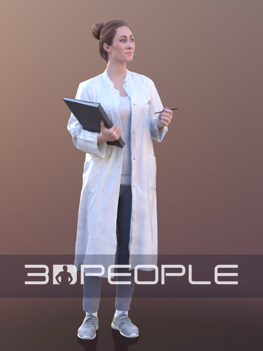 Rocio 10310 - Working Scientist Low-poly 3D model_3