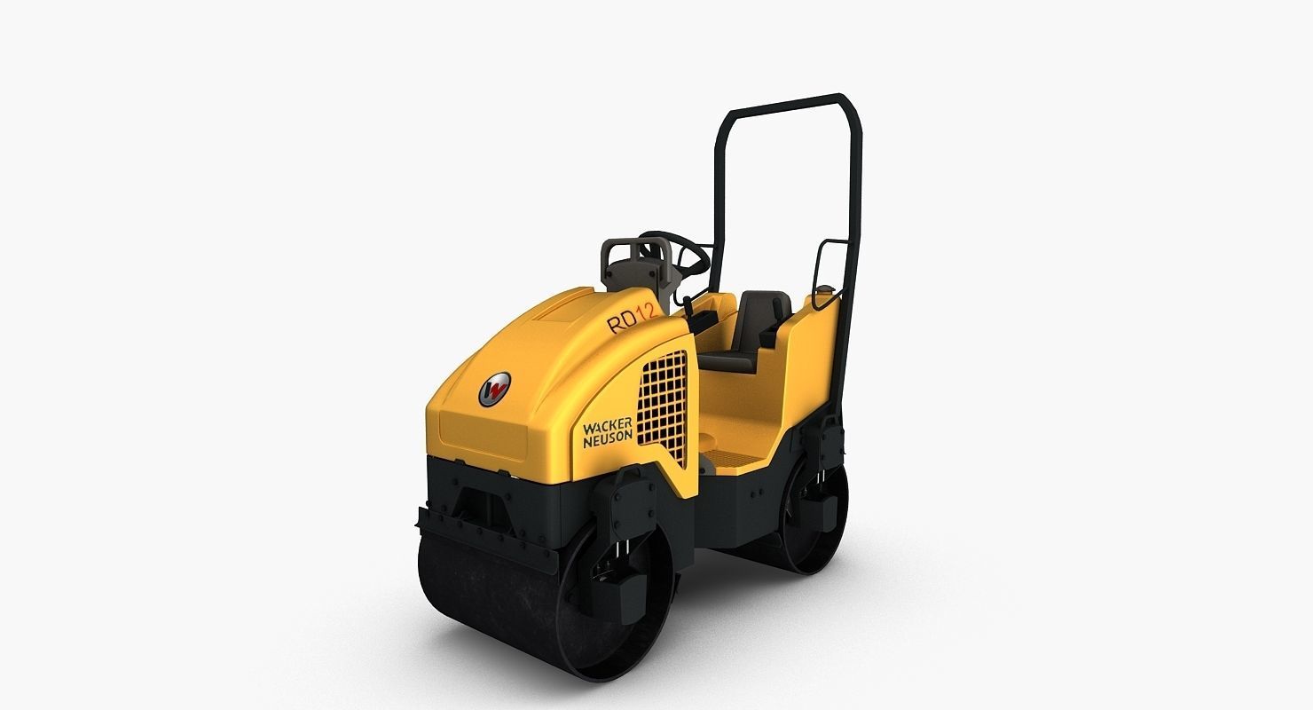 Wacker neuson rd12 Road Roller 3D model_1