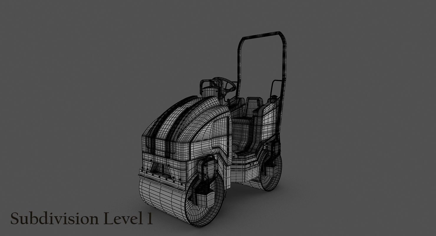 Wacker neuson rd12 Road Roller 3D model_10