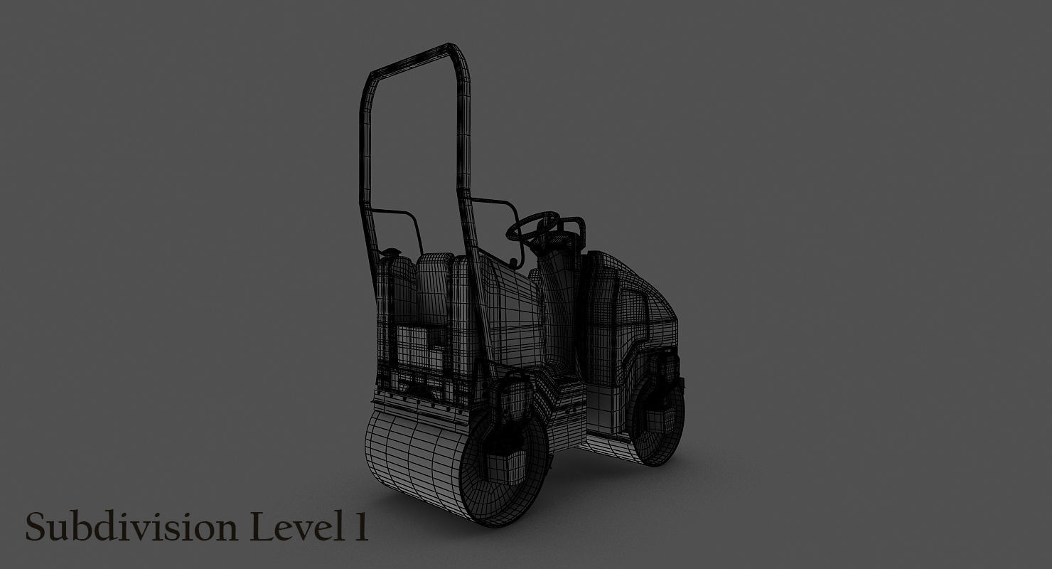 Wacker neuson rd12 Road Roller 3D model_12