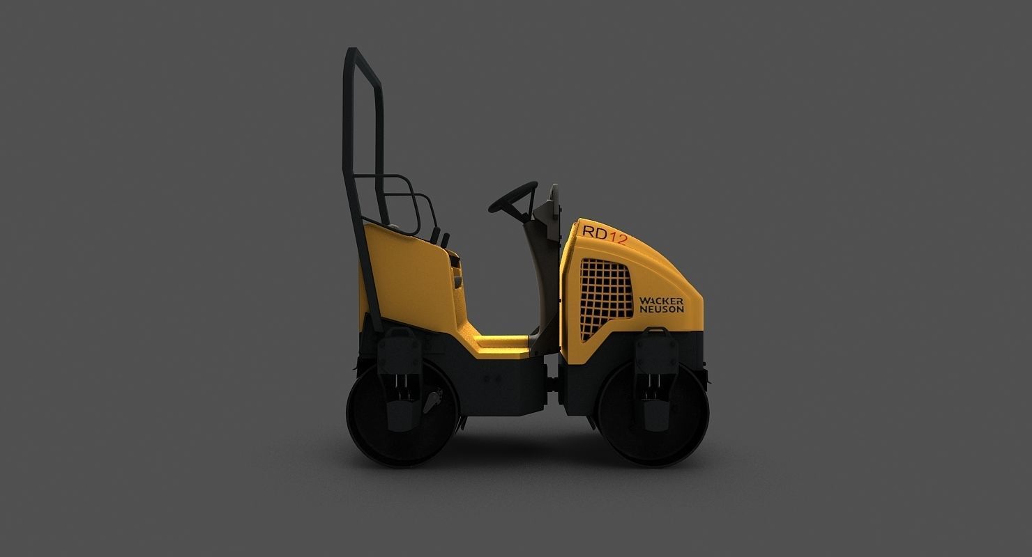 Wacker neuson rd12 Road Roller 3D model_5