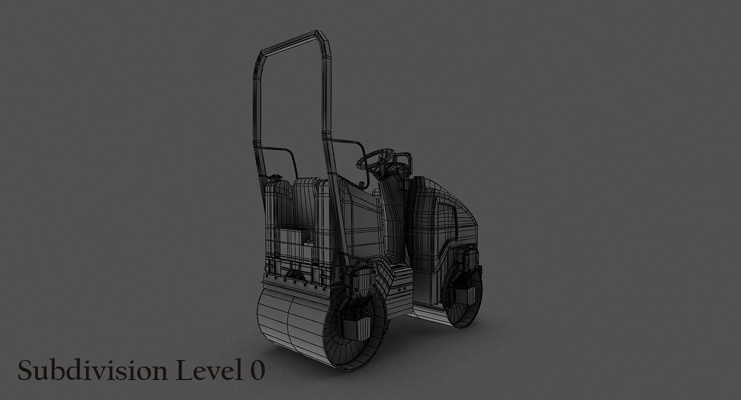 Wacker neuson rd12 Road Roller 3D model_11