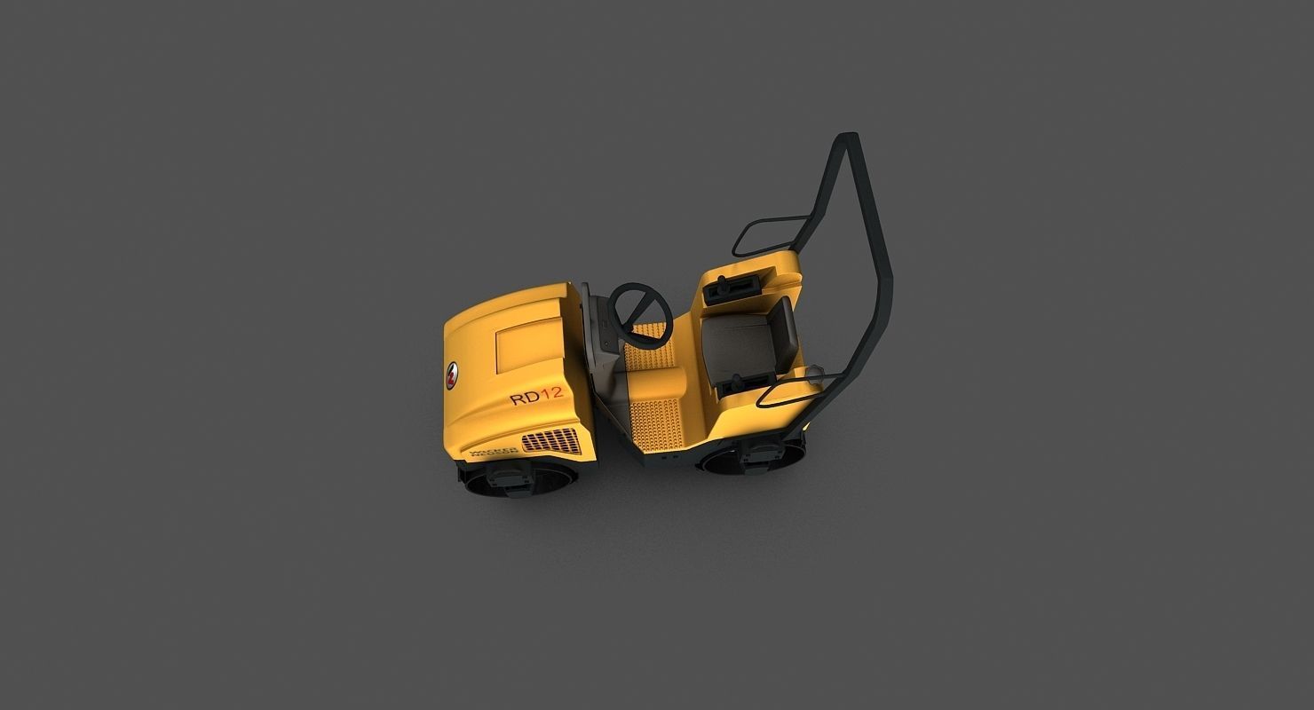 Wacker neuson rd12 Road Roller 3D model_4