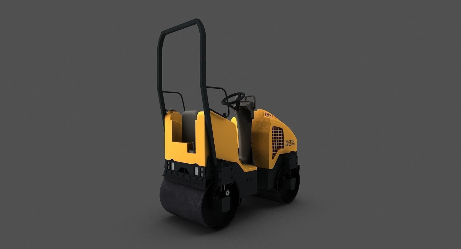 Wacker neuson rd12 Road Roller 3D model_8