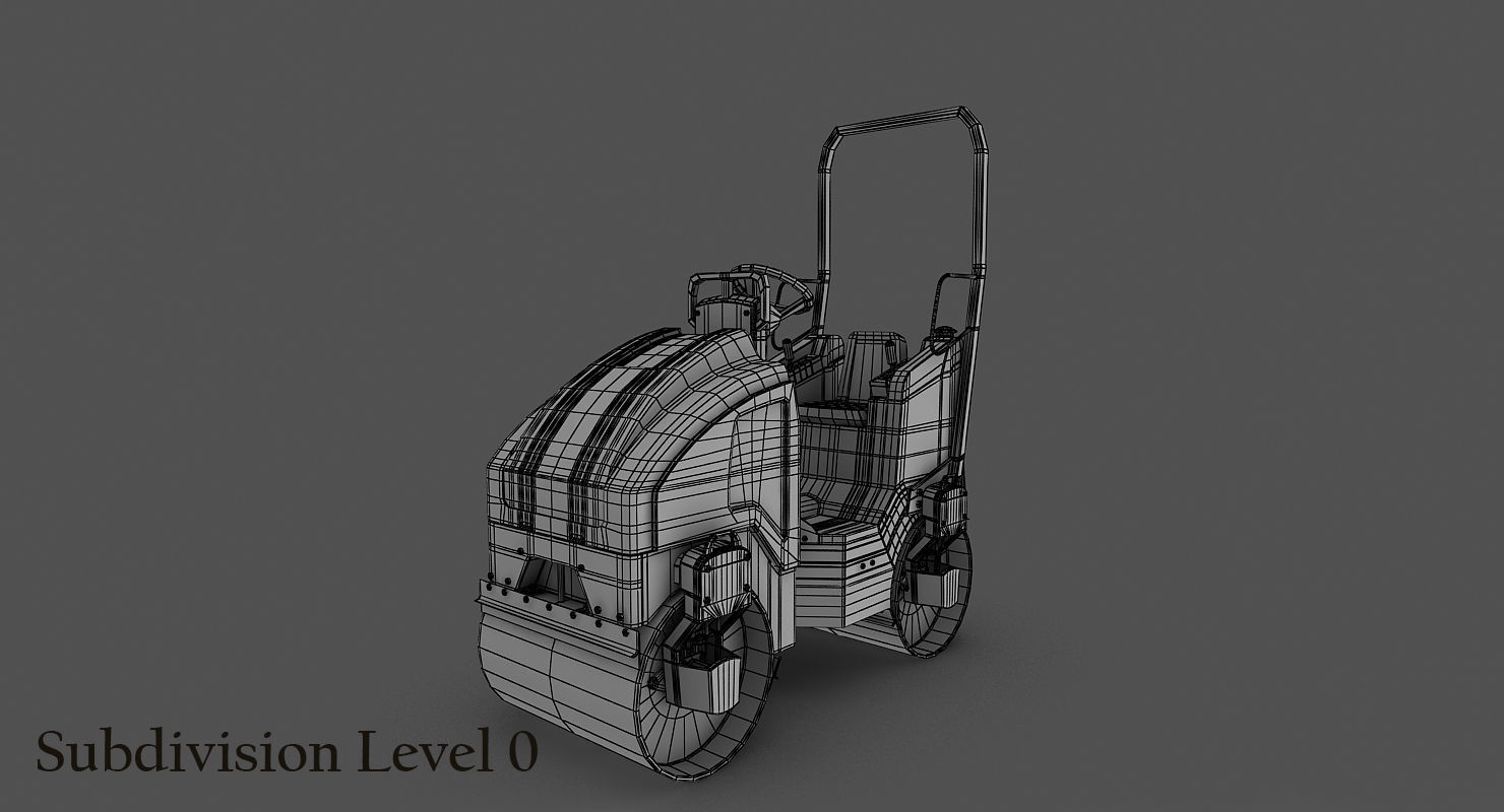 Wacker neuson rd12 Road Roller 3D model_9