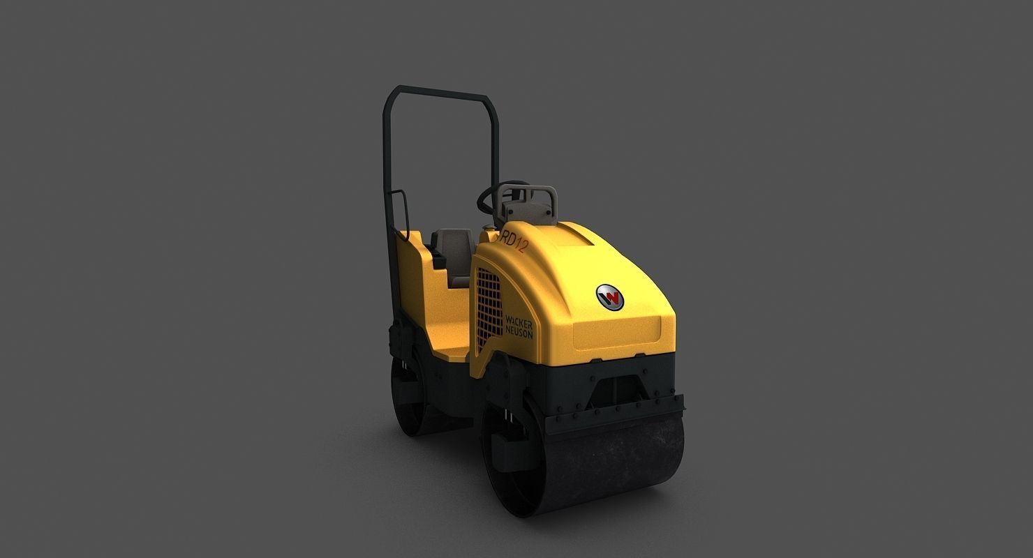 Wacker neuson rd12 Road Roller 3D model_3