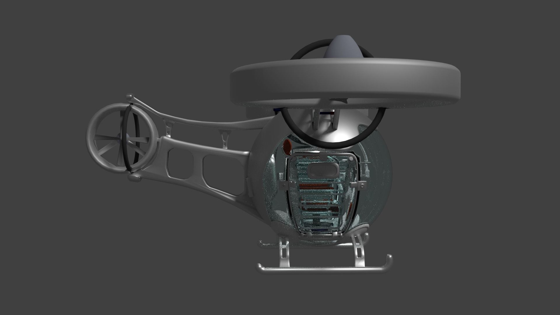 Sci-fi Drone Free low-poly 3D model_6