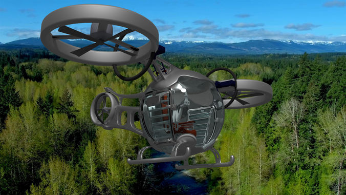 Sci-fi Drone Free low-poly 3D model