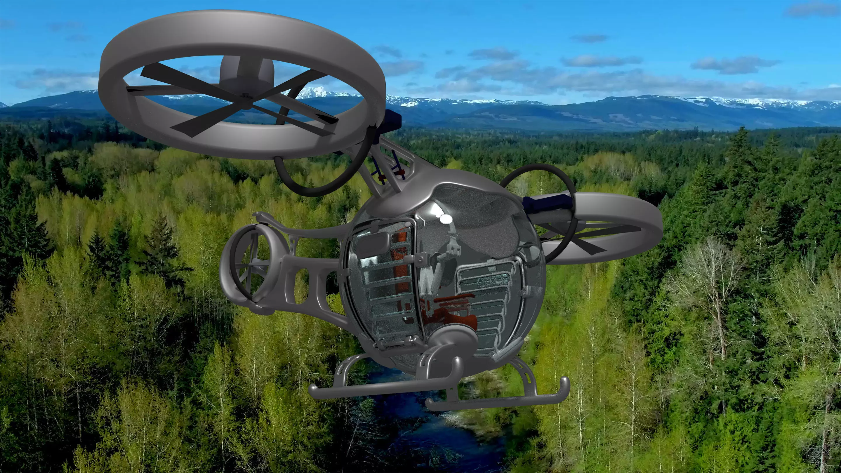 Sci-fi Drone Free low-poly 3D model_0