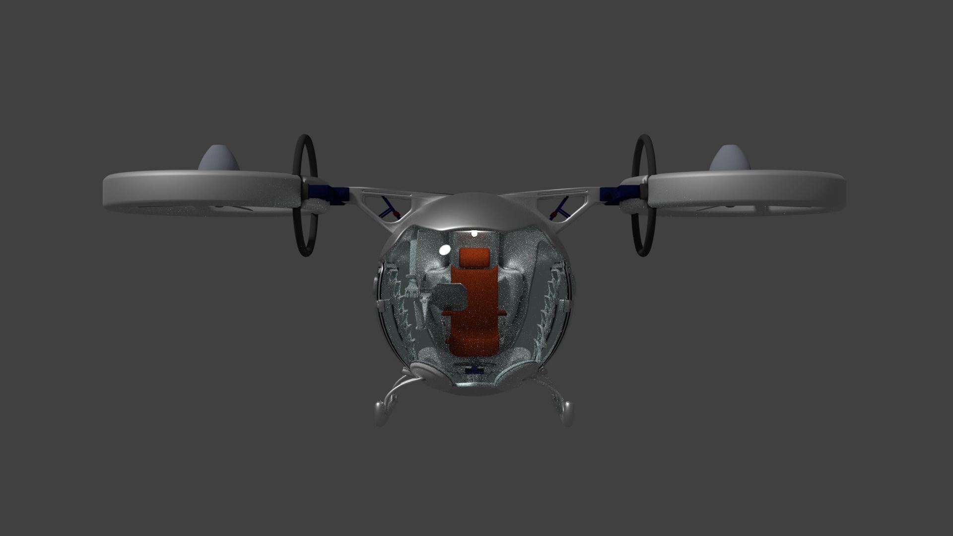 Sci-fi Drone Free low-poly 3D model_7