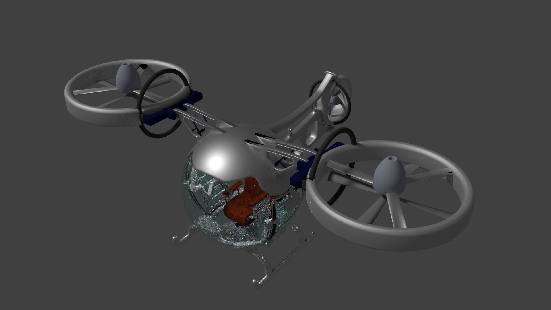 Sci-fi Drone Free low-poly 3D model_5