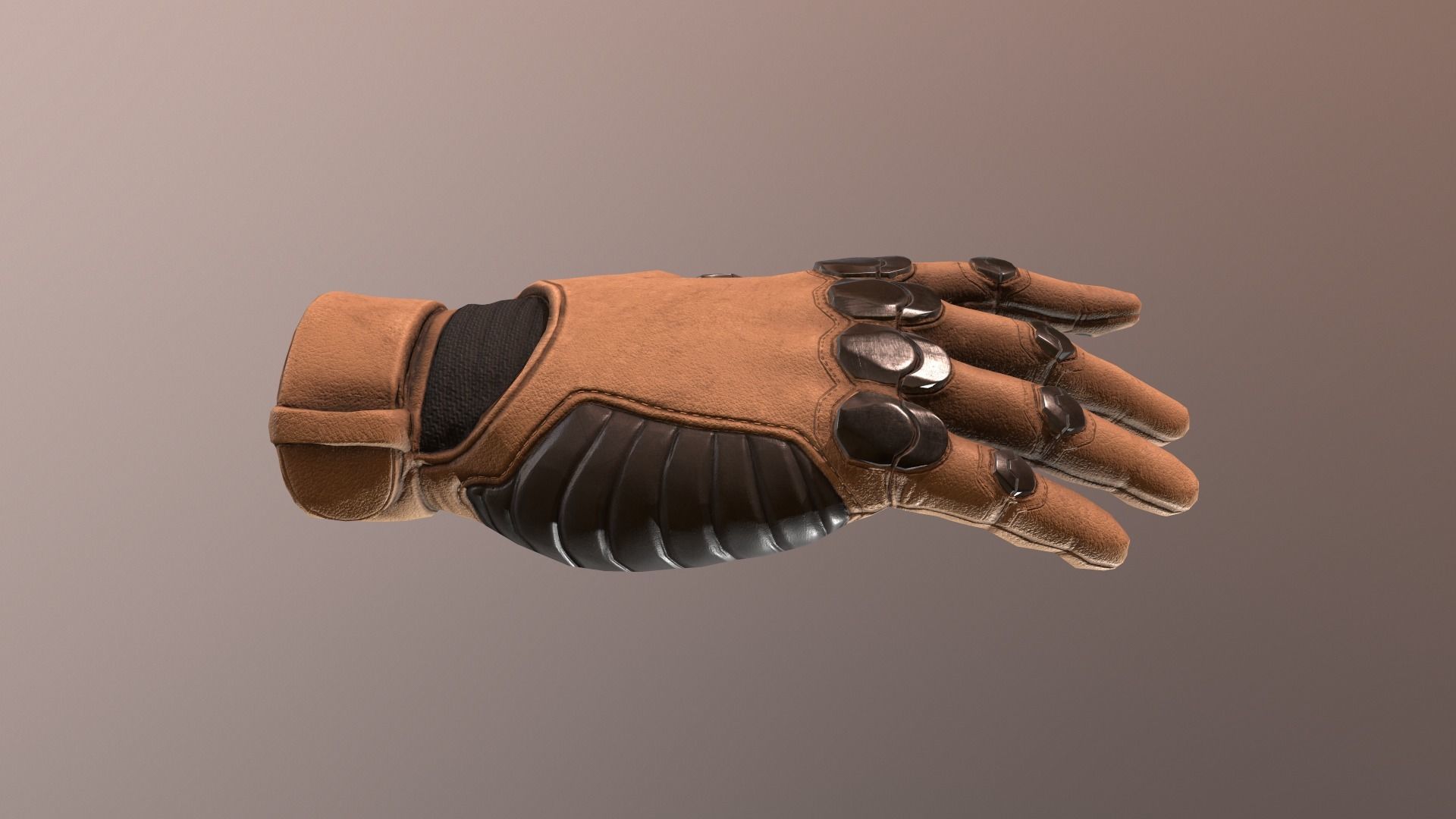 Sci-Fi Glove - Rigged and Animated Low-poly 3D model_23
