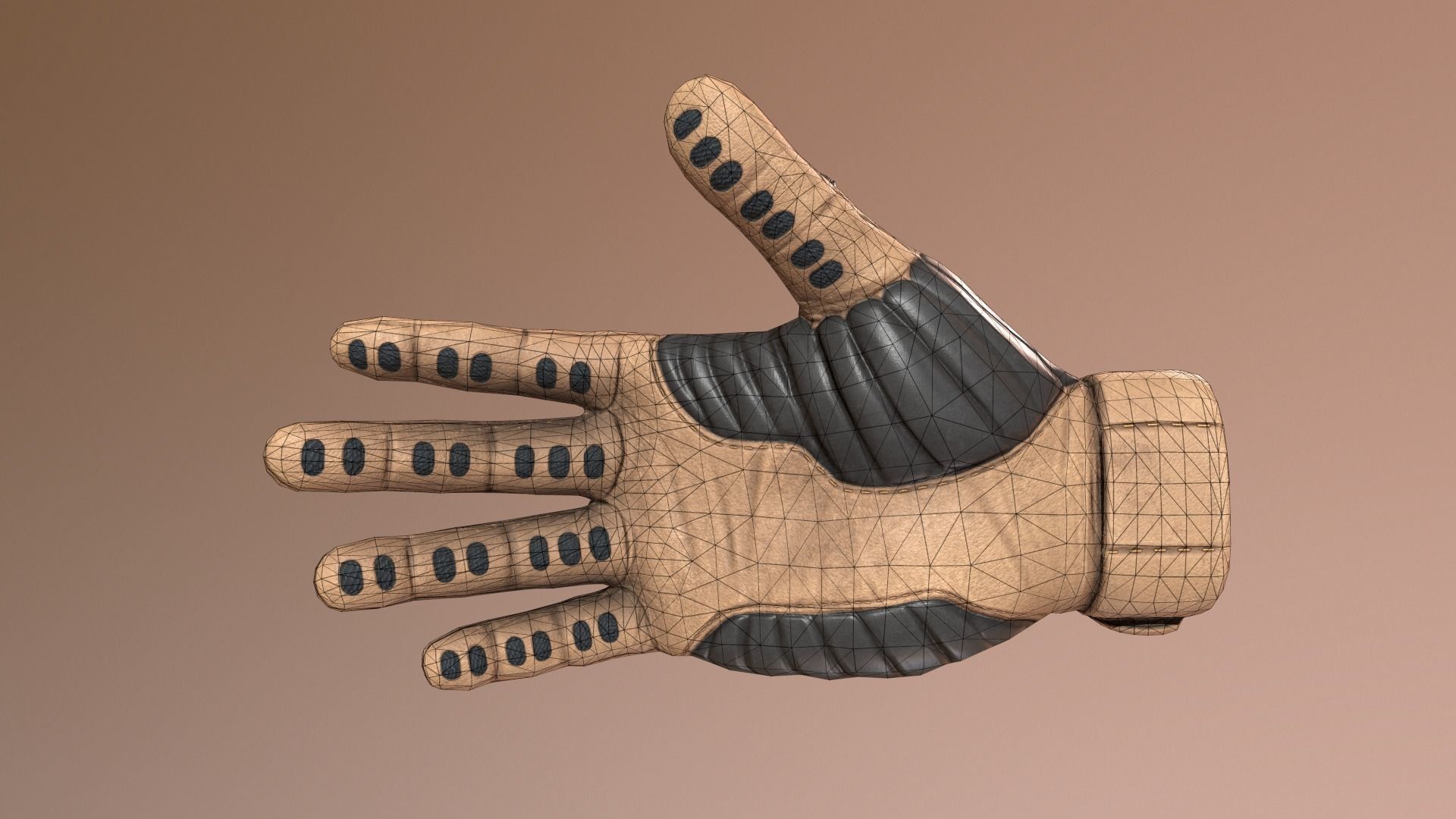Sci-Fi Glove - Rigged and Animated Low-poly 3D model_16