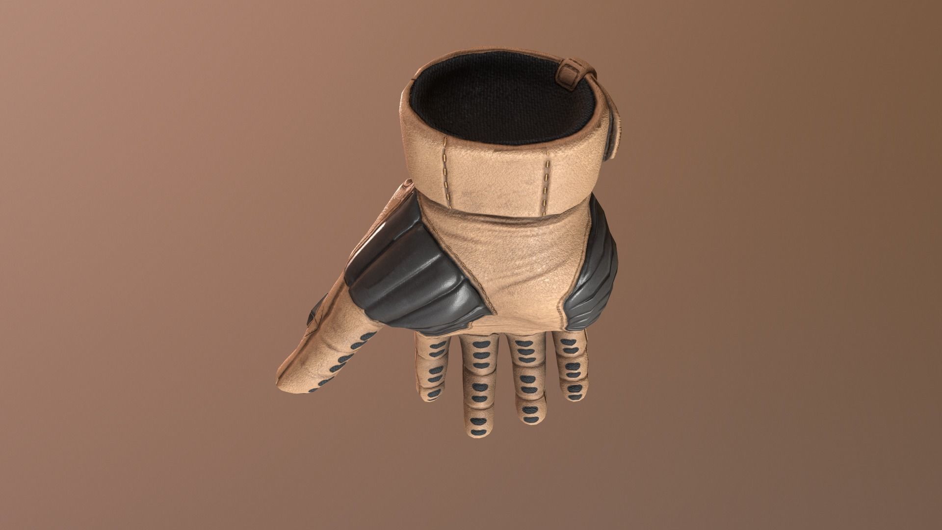 Sci-Fi Glove - Rigged and Animated Low-poly 3D model_25