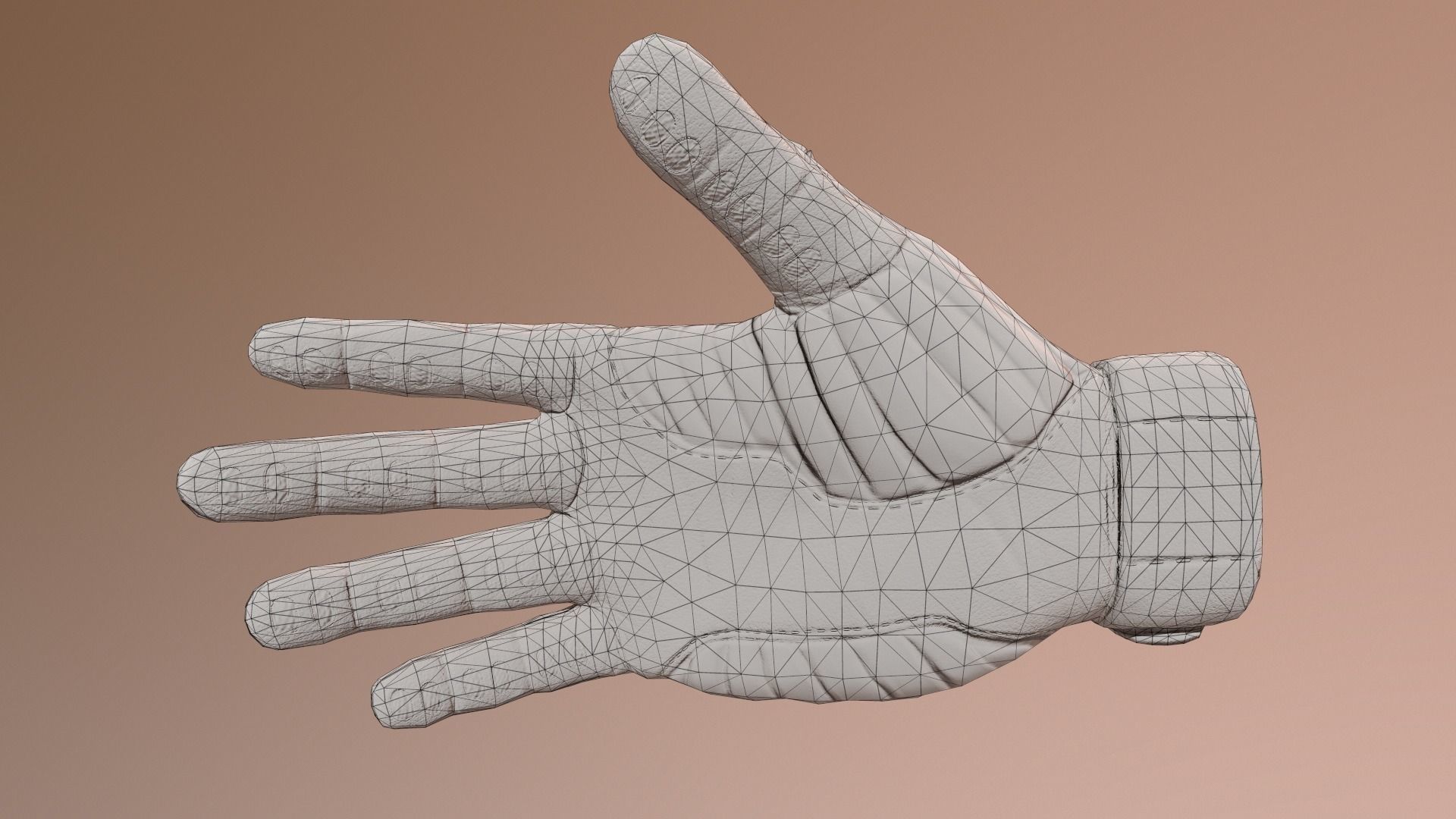 Sci-Fi Glove - Rigged and Animated Low-poly 3D model_17