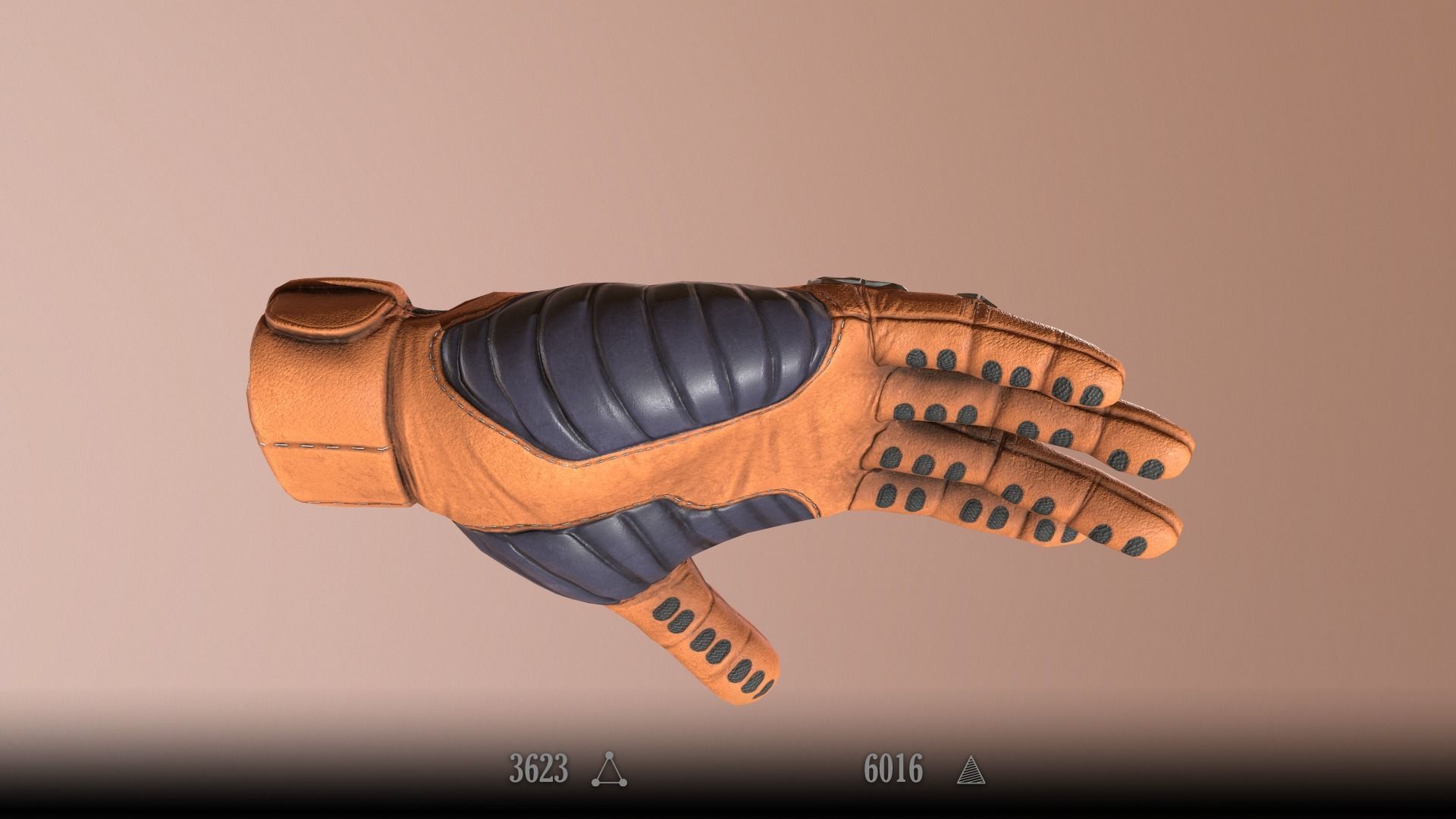 Sci-Fi Glove - Rigged and Animated Low-poly 3D model_7