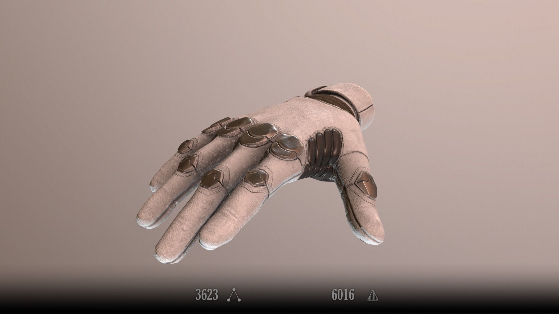 Sci-Fi Glove - Rigged and Animated Low-poly 3D model_6