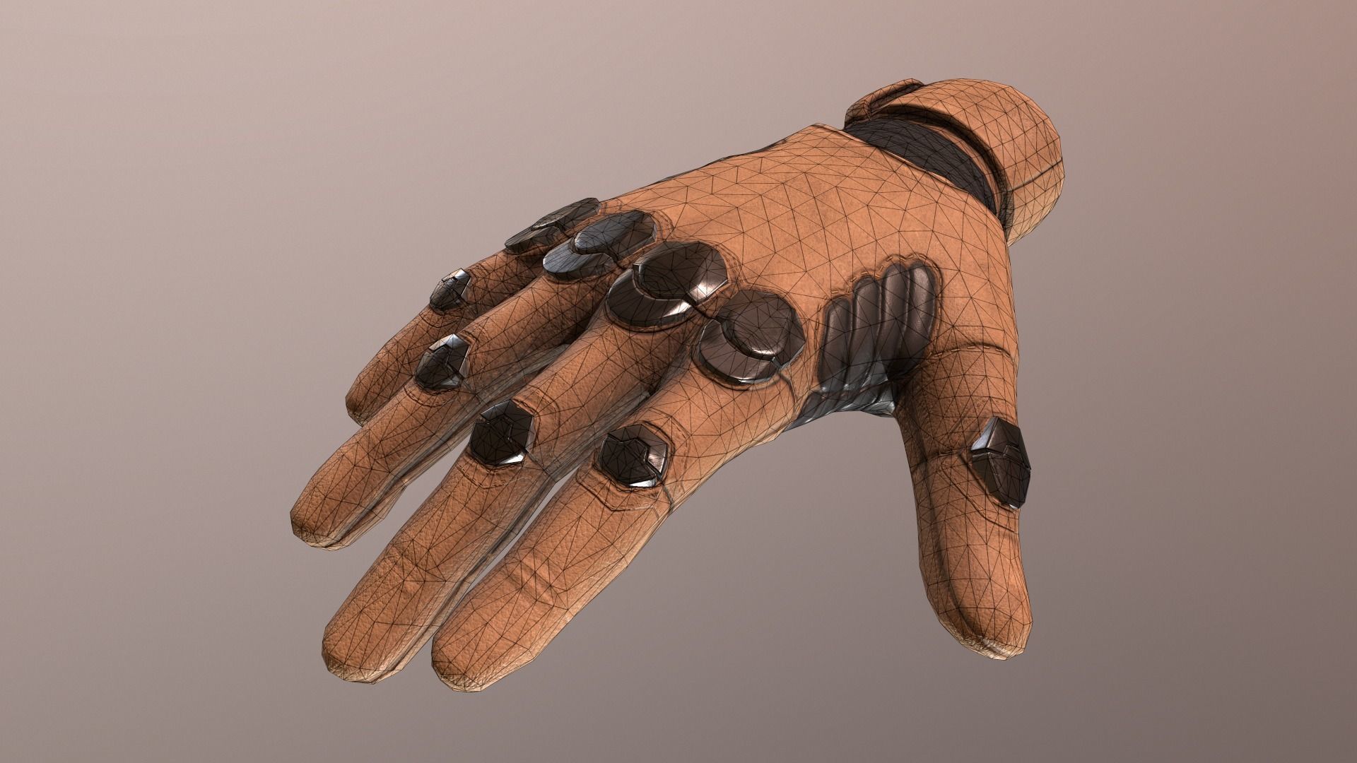 Sci-Fi Glove - Rigged and Animated Low-poly 3D model_15