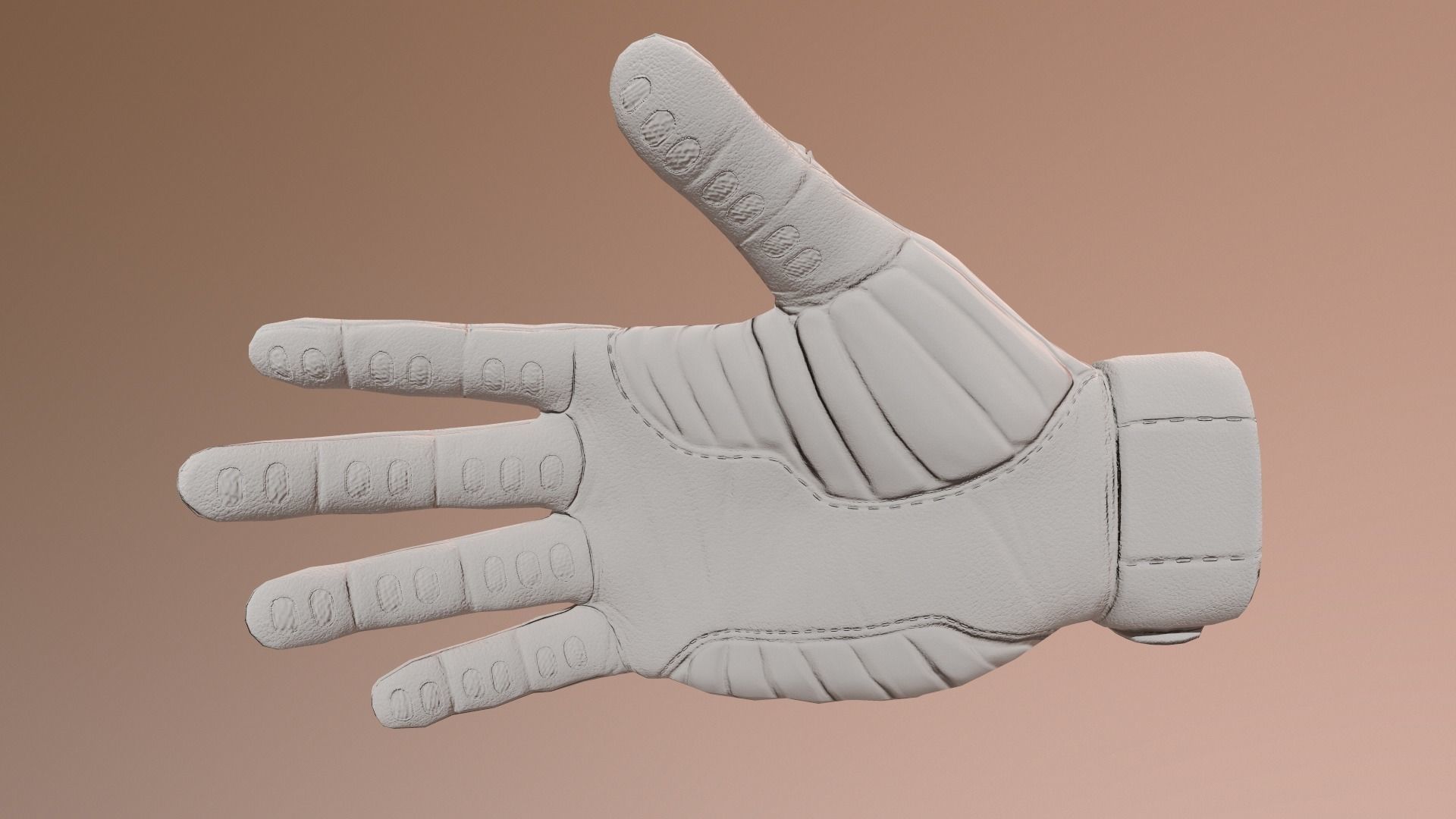 Sci-Fi Glove - Rigged and Animated Low-poly 3D model_12