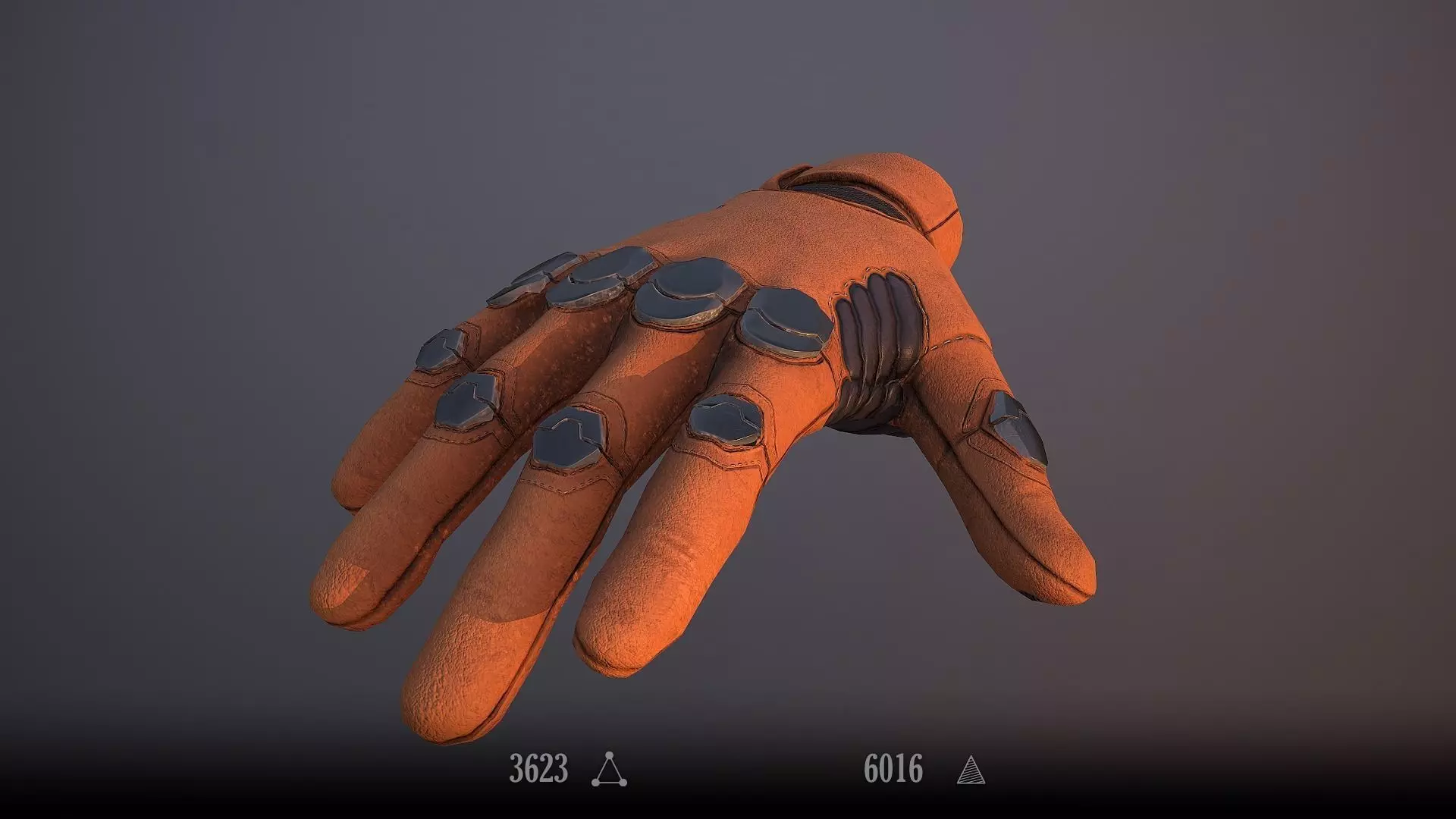 Sci-Fi Glove - Rigged and Animated Low-poly 3D model_0
