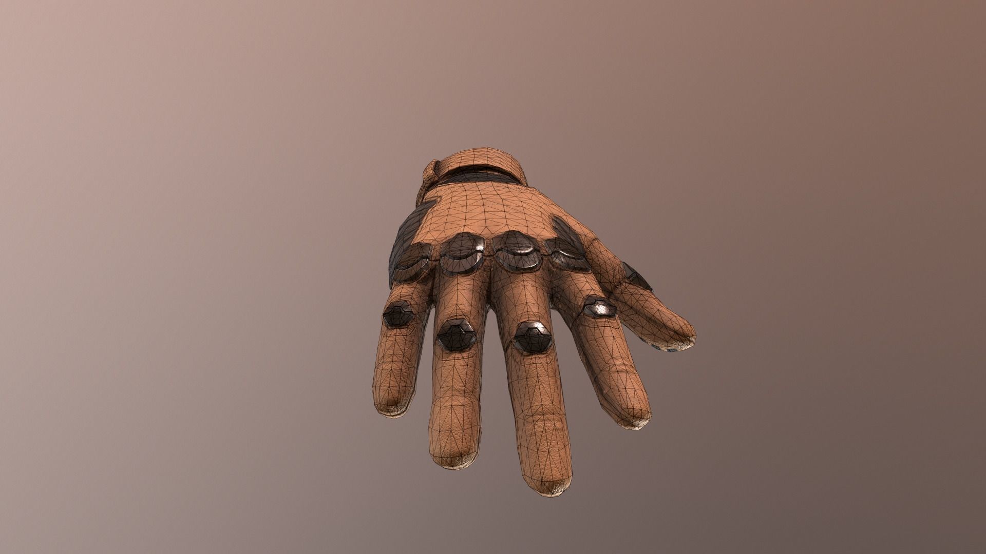 Sci-Fi Glove - Rigged and Animated Low-poly 3D model_11